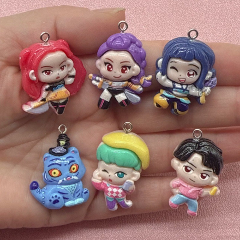 Jewelry Making For Birthday Party - 10pcs resin cartoon pendant, DIY jewelry