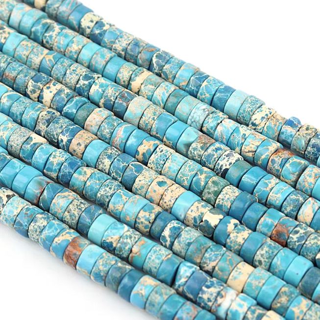 Jewelry Making Stones - Natural Emperor Stone Turquoise Beads Cylinder