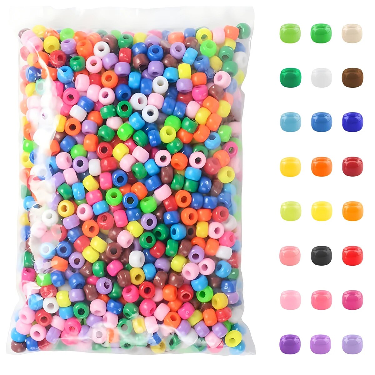 Jewelry Making Business - 500pcs Pony Candy Colorful Plastic Beads