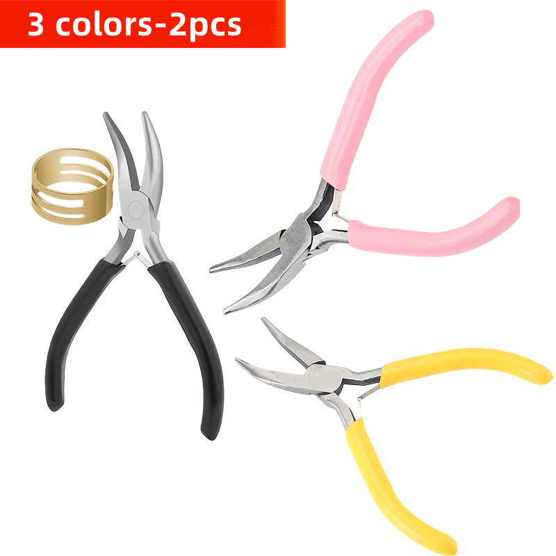 2pcs Curved Mouth Pliers Pink/ - Jewelry Plier Set review and price