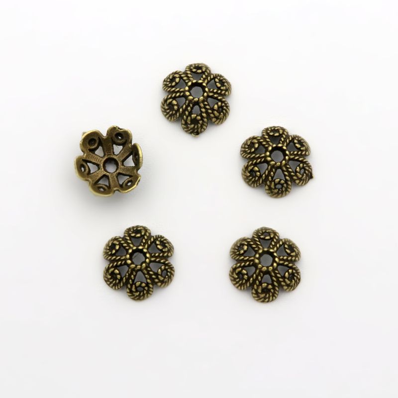 50pcs Flower Hollow Loose Spac - Jewelry Making Business review and price