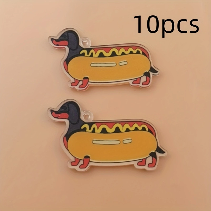 10pcs acrylic 2D new sausage d - Jewelry Making For Birthday Party review and price