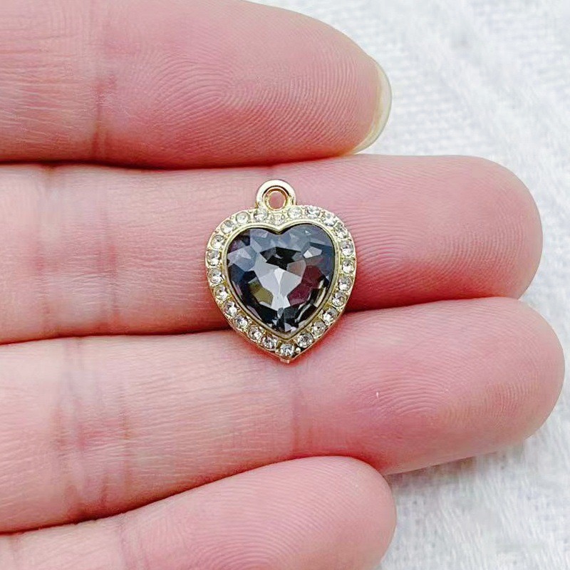 10pcs heart-shaped inlaid colo - Jewelry Making For Birthday Party review and price