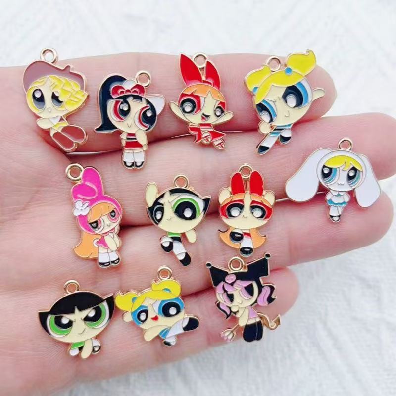 10pcs Alloy Oil-Dripping Carto - Jewelry Making For Birthday Party review and price