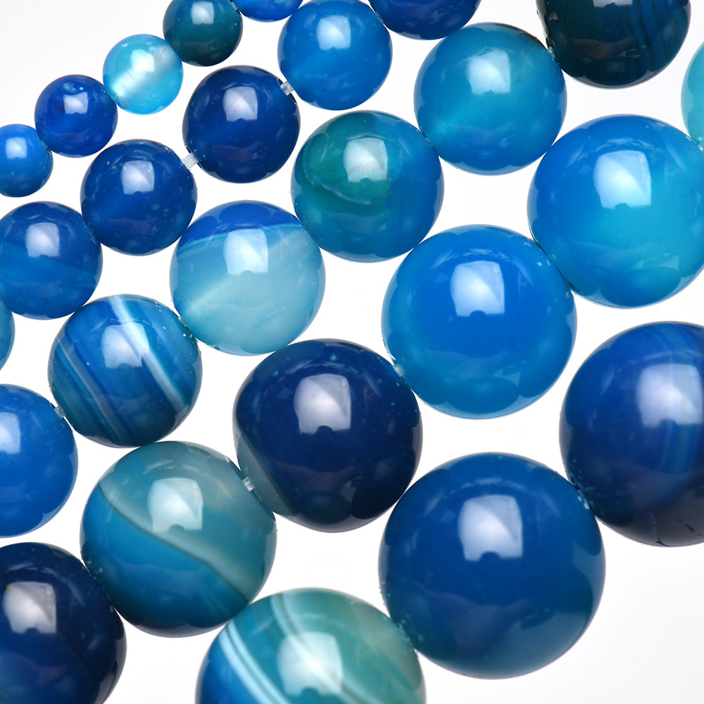 Natural Stone Banded Blue Lace - Jewelry Making Stones review and price