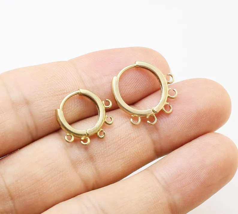 10pcs Brass Ear Hoops, Leverba - Jewelry Making Loops review and price