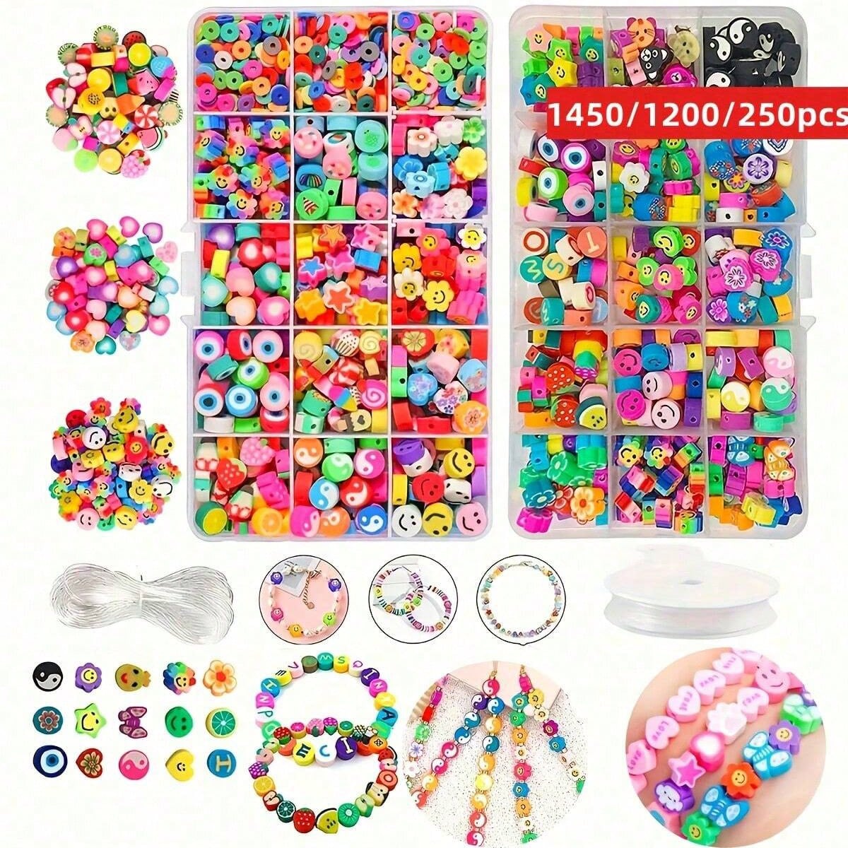 1450/1200/250pcs Polymer Clay  - Jewelry Making For Birthday Party review and price