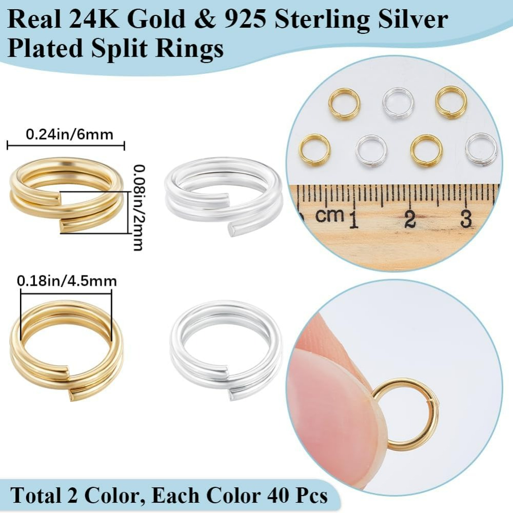 1 Box 80Pcs Split Jump Ring 24 - Jewelry Making Loops review and price