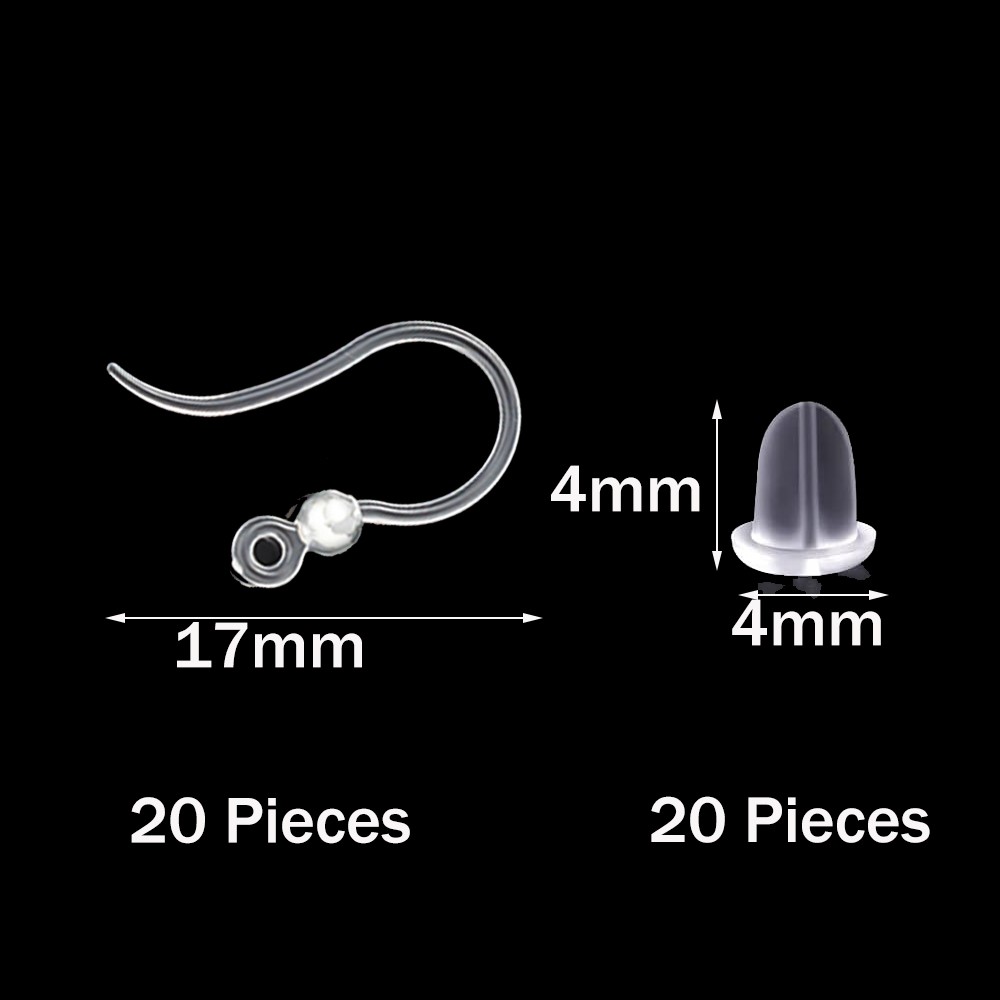 40pcs Clear Plastic Earring Ho - Jewelry Making Loops review and price