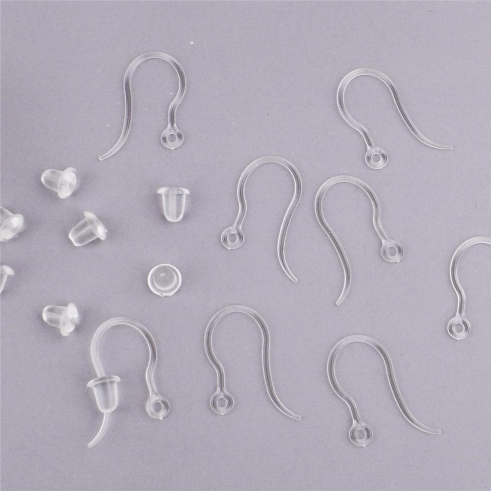 40pcs Clear Plastic Earring Ho - Jewelry Making Loops review and price