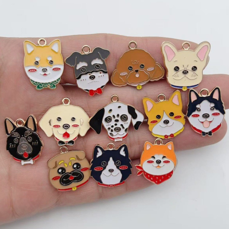 12pcs cartoon pet spotted dog  - Jewelry Making For Birthday Party review and price