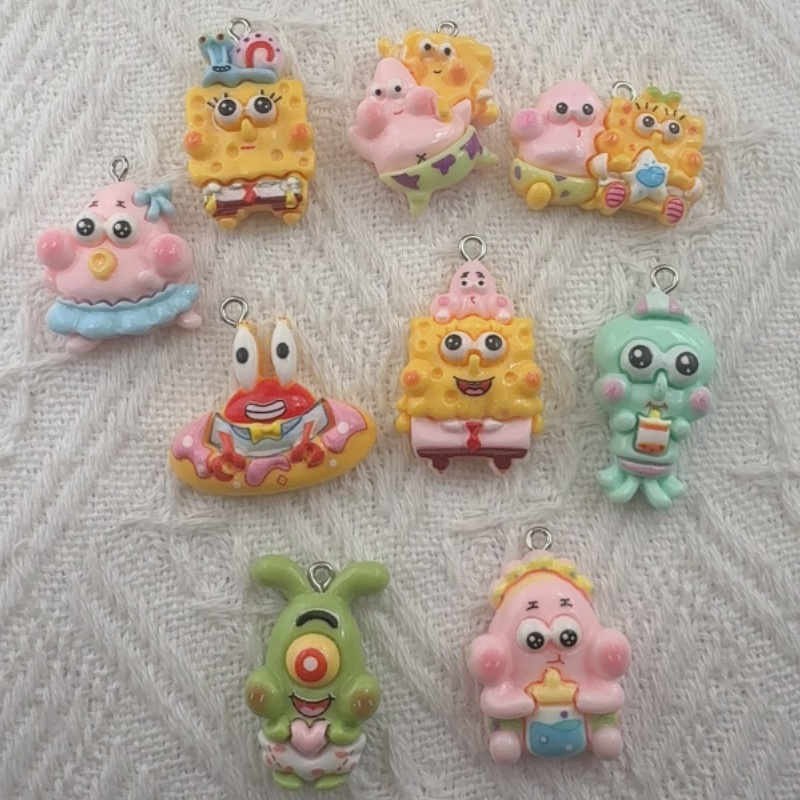 10pcs cartoon resin pendant, D - Jewelry Making For Birthday Party review and price