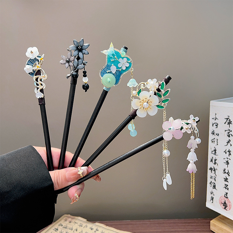 Classic Tassel Hair Stick Blac - Jewelry Making With Beads review and price