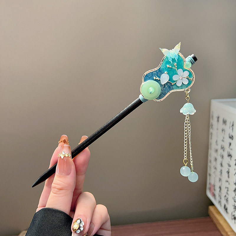 Classic Tassel Hair Stick Blac - Jewelry Making With Beads review and price